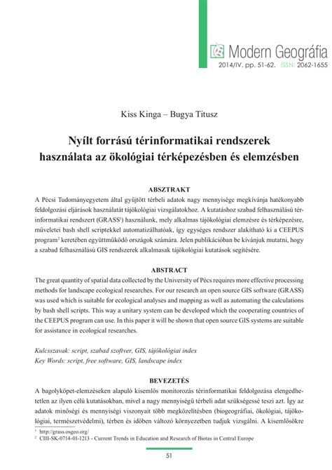 Térinformatikai rendszerek és elemzés