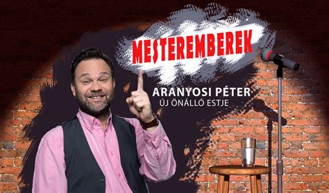 Aranyosi Péter stand-up előadás közben