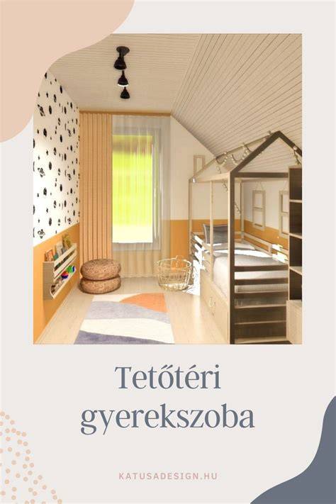 tetőtéri ablakkal megvilágított gyerekszoba ábra