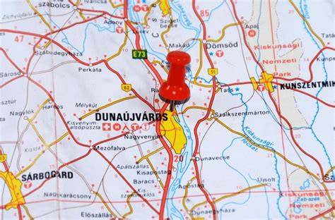 Map: Dunaújváros közlekedési hálózata