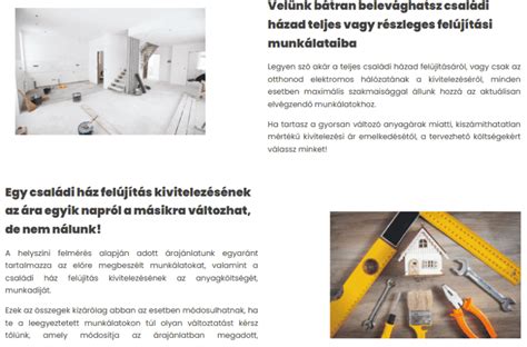 Generálkivitelezők felújítás közben