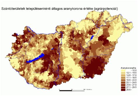 Aranykorona érték térkép