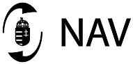 NAV logó és egy stilizált ház vagy tárgy