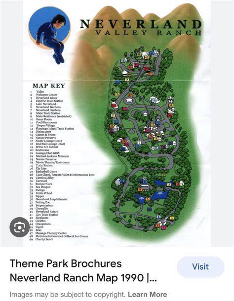 Map of Neverland Ranch and surrounding areas