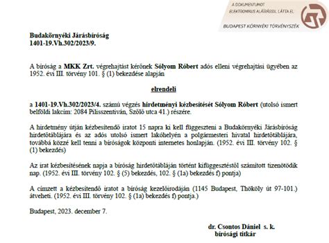 Hirdetményi kézbesítés