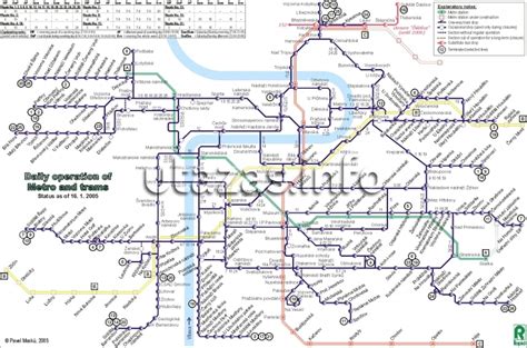 Prágai tömegközlekedési térkép