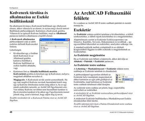 Archicad felhasználói felület