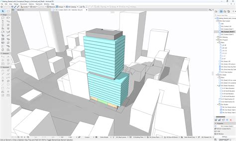 Archicad 3D modell épületről