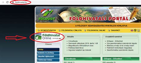 Földhivatal Online felület