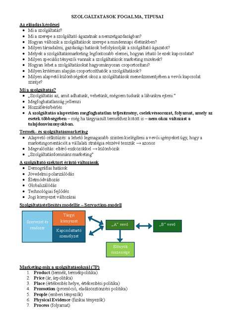 Összefoglaló szolgáltatások