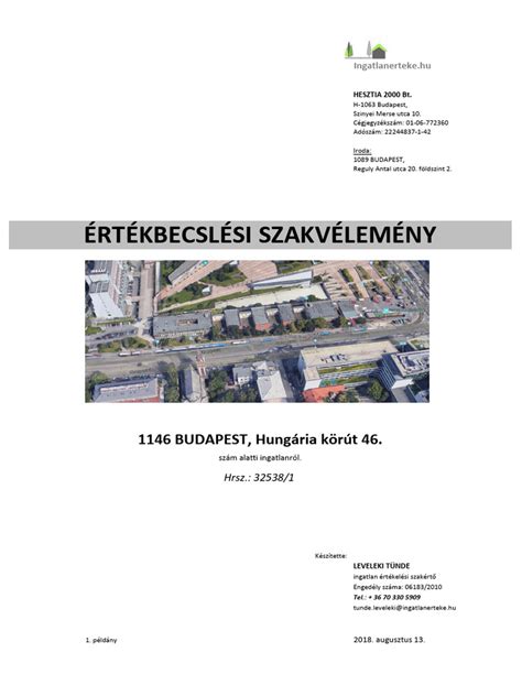 Különböző ingatlantípusok értékbecslési módszerei