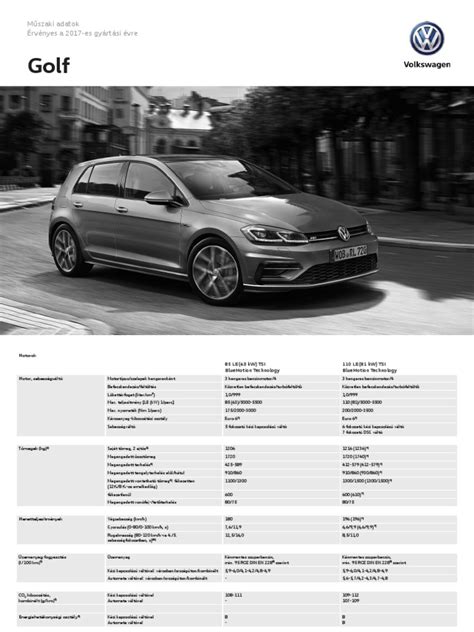 Tabella: Fő technikai adatok