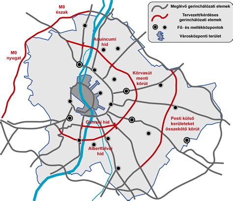 Budapest XI. kerületének úthálózata az irodapark közelében