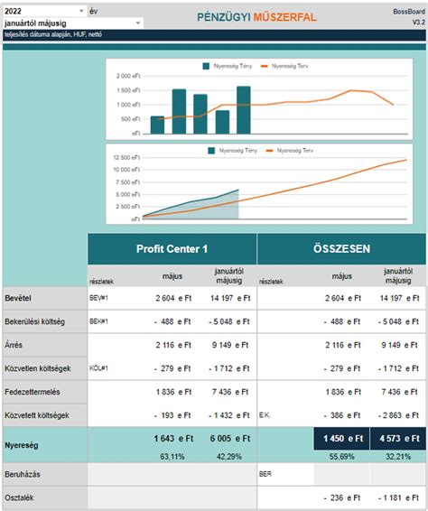 Pénzügyi kimutatás grafikonja