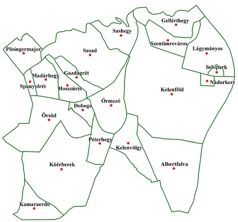 Térkép Újbuda fejlesztési területeiről