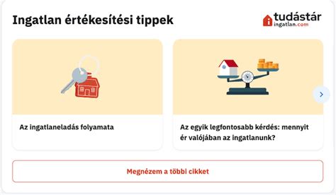 Ingatlan kereső felület és szűrési lehetőségek