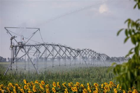 Mezőgazdasági tájkép öntözőrendszerrel