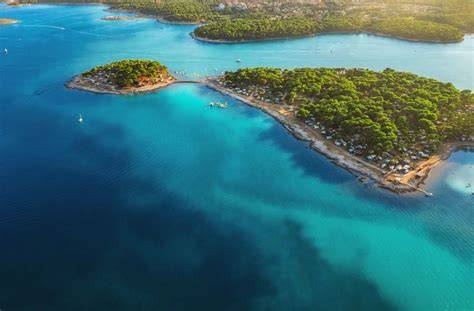 Seadrift sziget látképe, tóparti üdülő és tengerpart