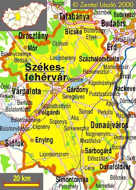 térkép Fejér megye