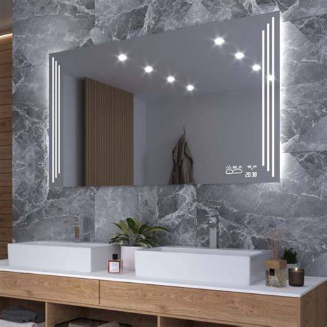 LED-tükör beépített LED csíkokkal