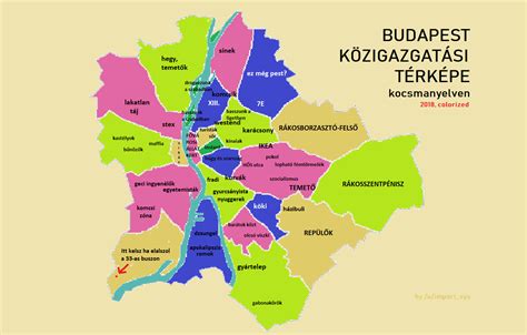 Budapest közigazgatási térképe