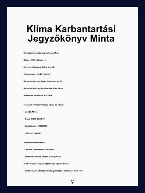 Klíma karbantartási folyamat