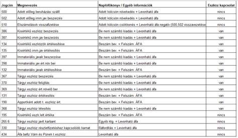 Az immateriális javak felépítése: bruttó érték, halmozott értékcsökkenés, nettó érték, egyedi nyilvántartás