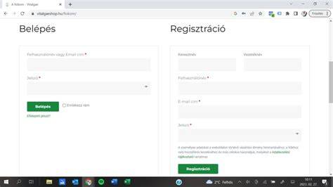 Virtuális regisztrációs felület térképes ábrája