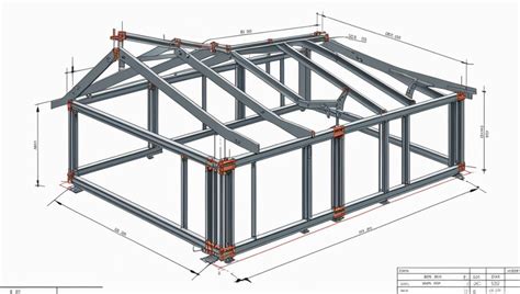 Favázas ház szerkezeti rajza