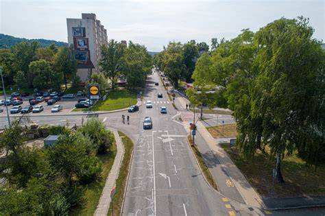 Körforgalom terve a Mátyás király út és Pollack út kereszteződésben
