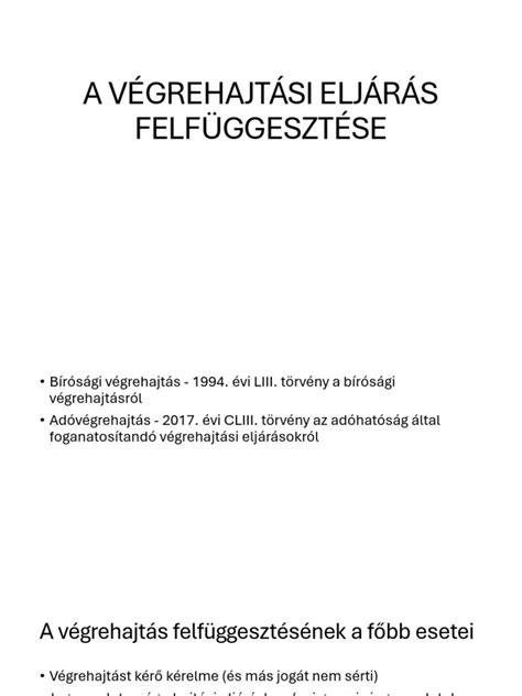 Végrehajtási eljárás folyamatábrája