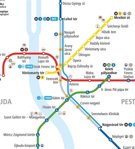 Budapest 3-as metróvonal térképe a Határ úti megállóval