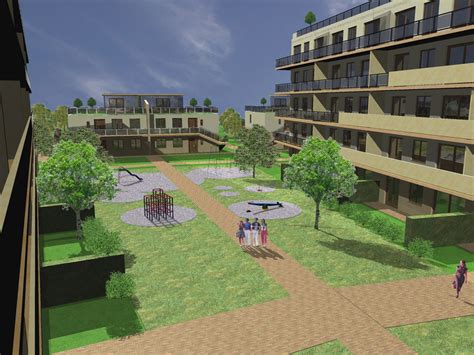 Belső udvar játszótérrel a Citizen Parkban