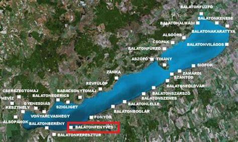 Infografika: Balatonfenyves kiadó nyaralók elhelyezkedése és távolságok