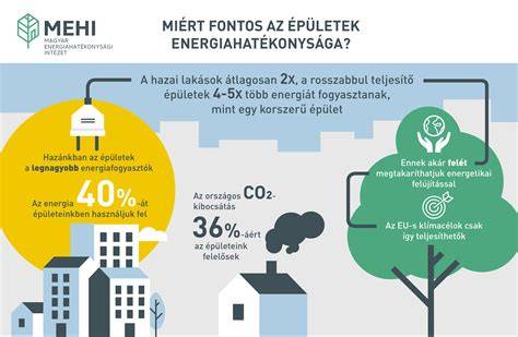 Infografika: energiahatékonyság és fenntarthatósági megoldások a társasházban