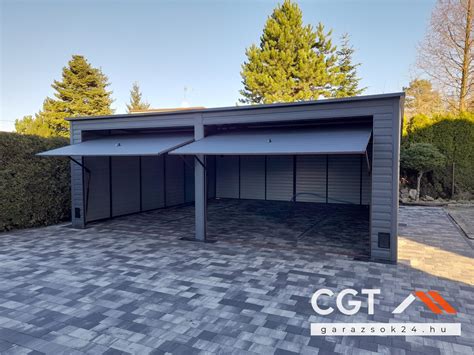 kétállásos mobilgarázs elhelyezése