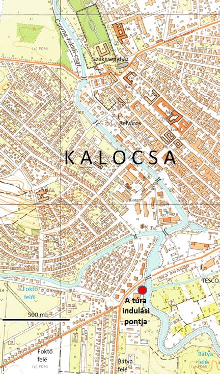 Kalocsa térkép a Pilvax Szállóval