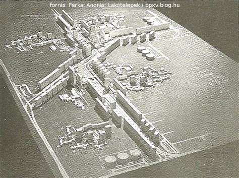 A lakótelep makettje, jól láthatók az ún. szomszédsági egységek