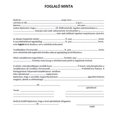 A foglaló szerepe az ingatlan adásvételben