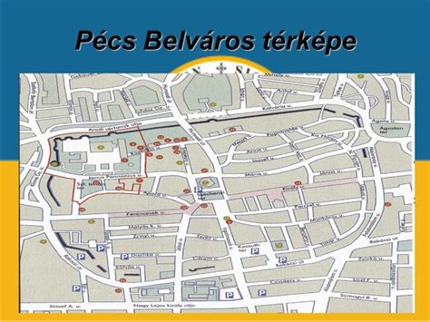 Térkép Pécs albérlet szempontjából fontos területeiről