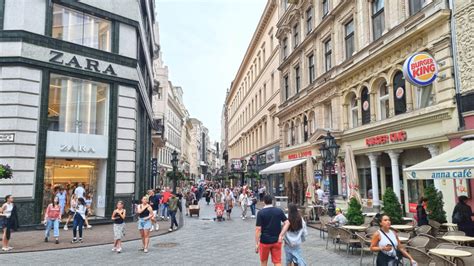 Váci utca Budapest látképe