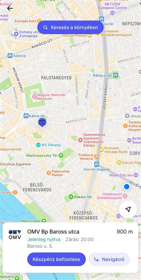 Térkép a lehetséges kocsibeálló helyek tájolásáról