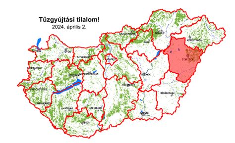 Térkép tűzgyújtási tilalommal