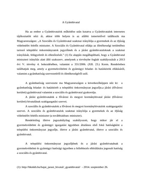 Gyámhivatal szerepe a gyermekvédelemben