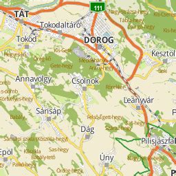 Térkép Dorog városáról, kiemelve a Zsigmond Vilmos Társasház elhelyezkedését