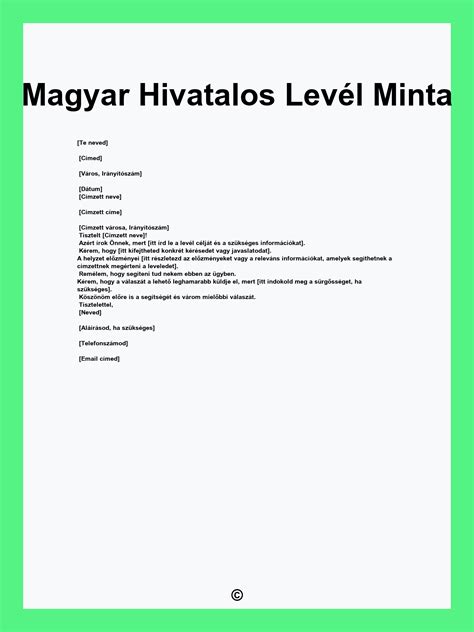 Üzleti levél írása