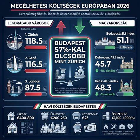 Infografika a lakásépítési költségek megoszlásáról