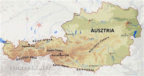 Ausztria térkép ingatlanokkal