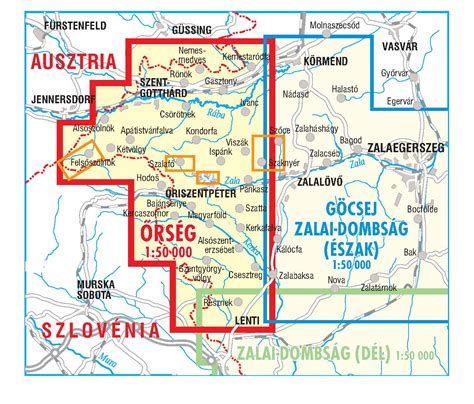 Térkép az Őrség régióról