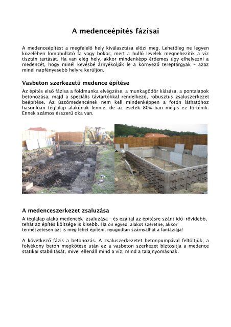 A kemence építésének különböző fázisai